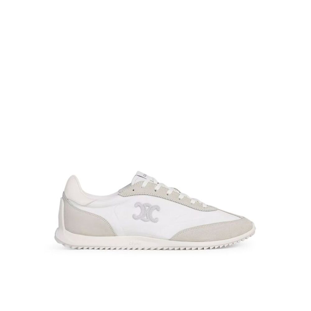 Celine Men Sneaker Bassa Stringata In Pelle Di Vitello Scamosciata